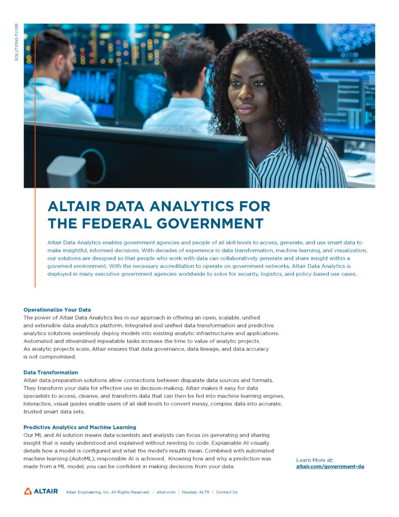 Altair Data Analytics Fort Meade Military Expos